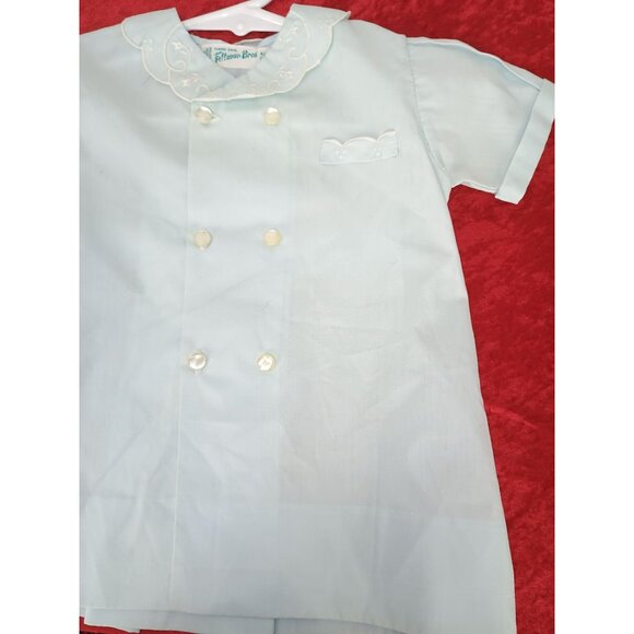 Vintage Heffman Bros Baby Boys Light Blue Hand Embroidered Christening Gown - Picture 5 of 9